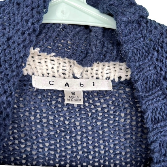 CABI Women's Knit Skipper Vest #679 Blue Cream Wide Stripes Nautical Size Small - Picture 6 of 15